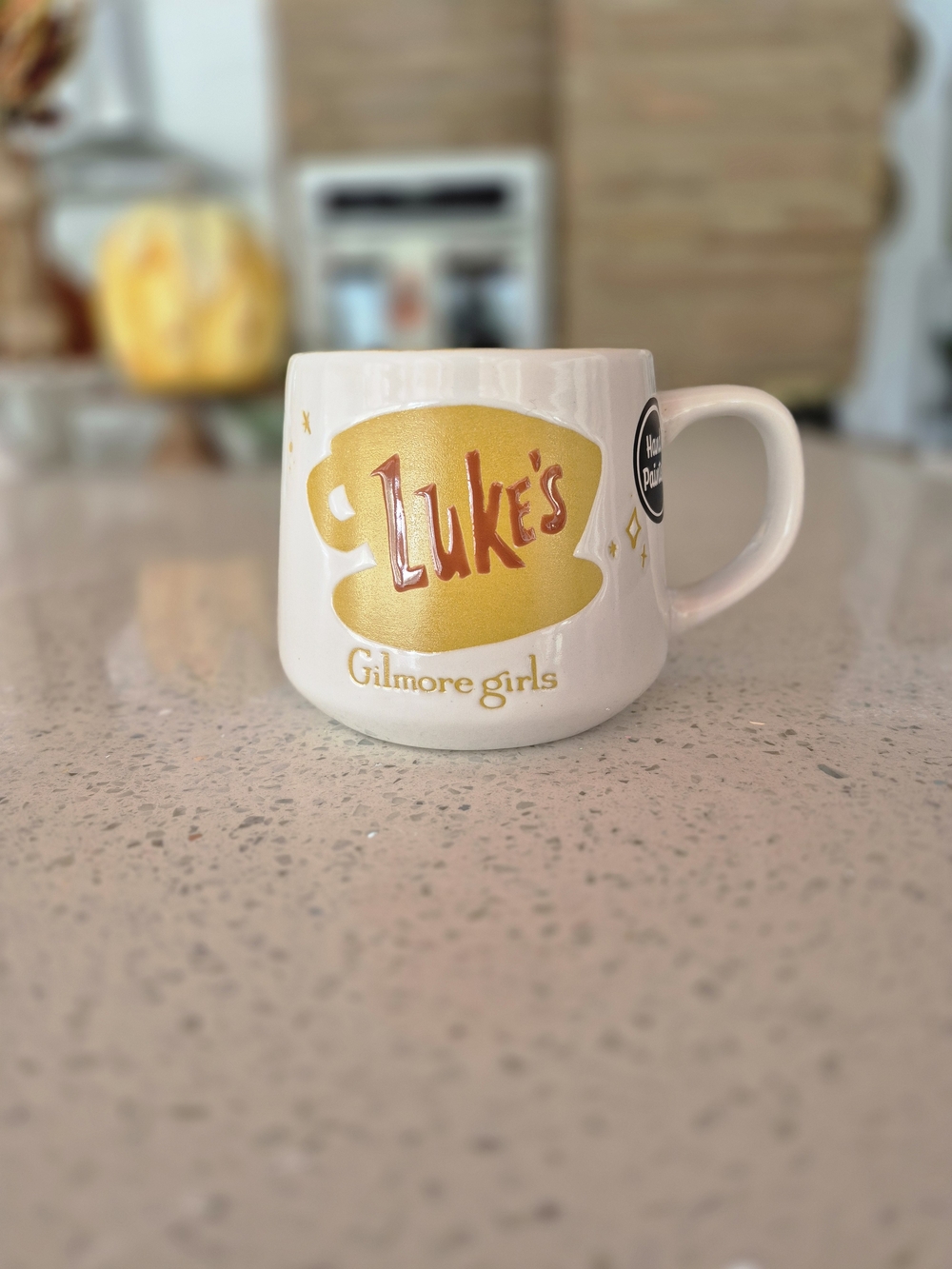 Gilmore Girls Luke's Gold Logo Ceramic Mug - White
